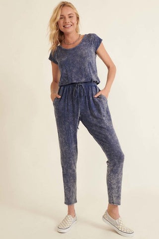 Mineral Washed Finish Knit Jumpsuit Look Up Deals