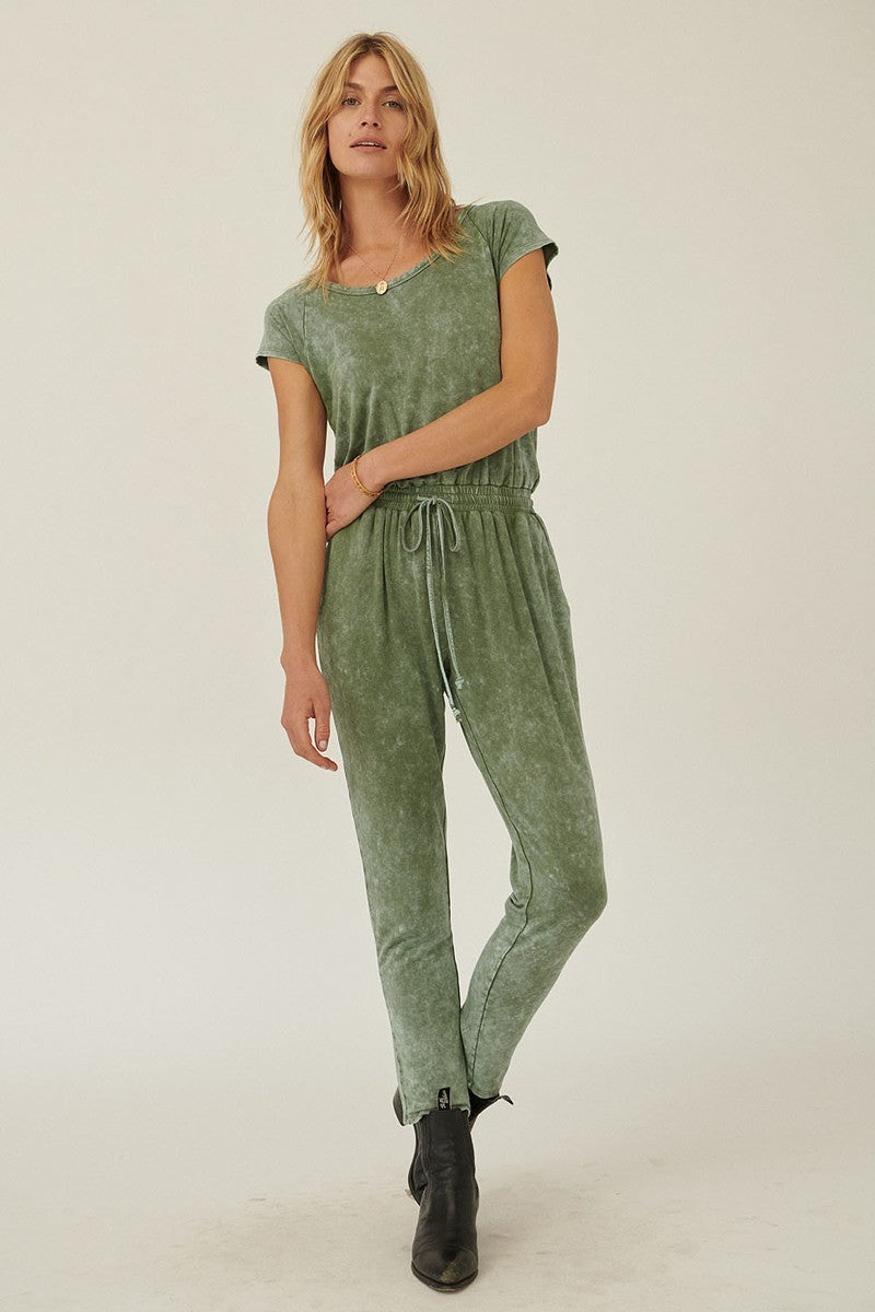 Mineral Washed Finish Knit Jumpsuit Look Up Deals