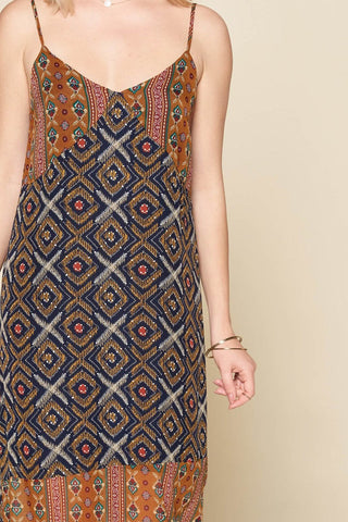 Mixed Printed Chiffon Maxi Slip Dress Look Up Deals