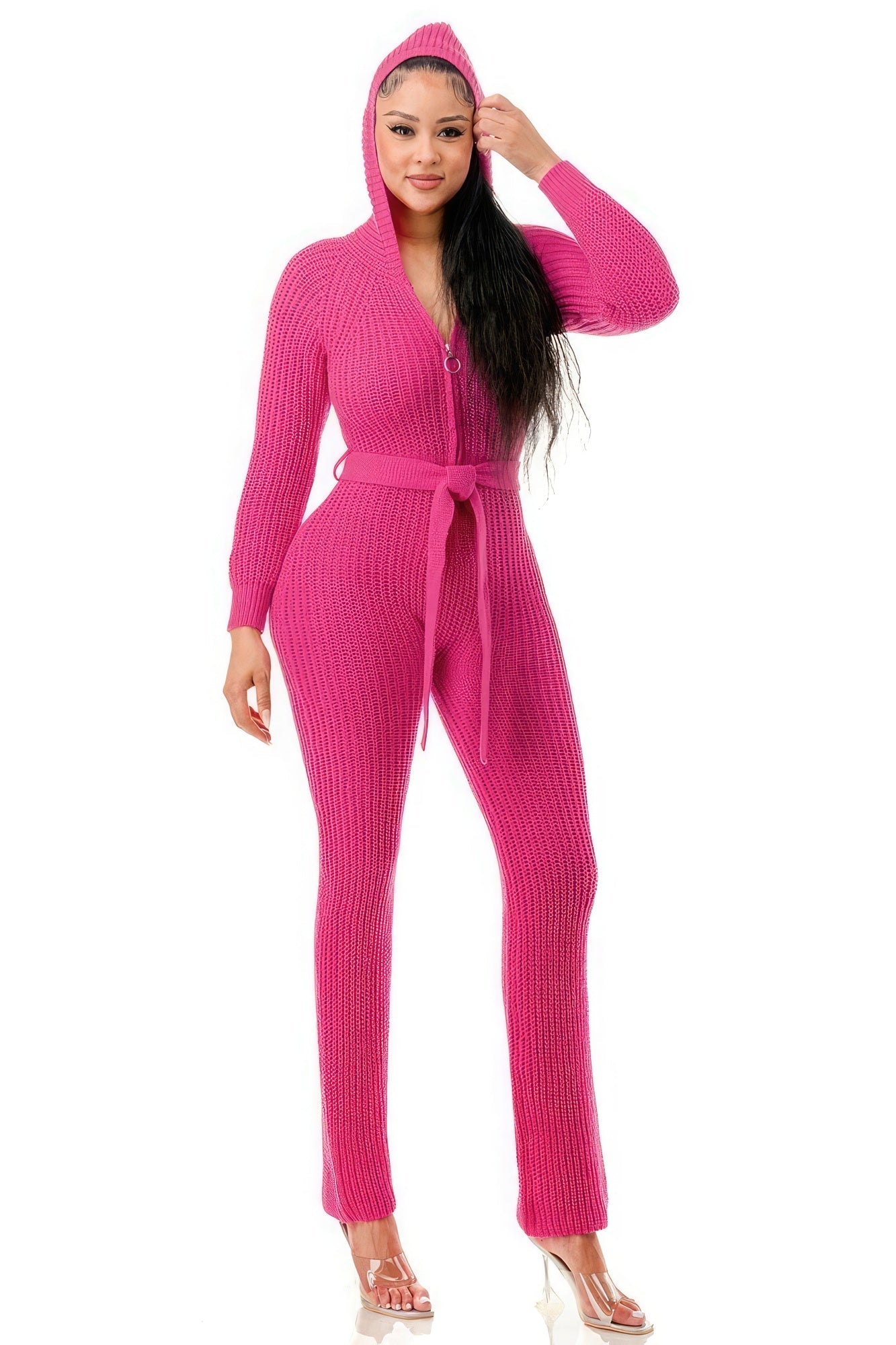 Monroe Hooded Jumpsuit Look Up Deals