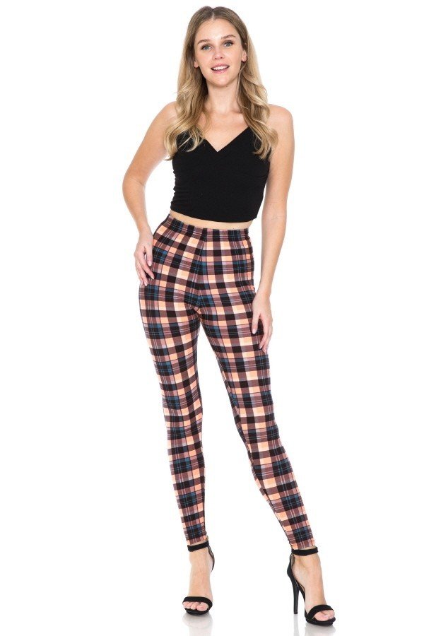 Multi Printed, High Waisted, Leggings With An Elasticized Waist Band Look Up Deals