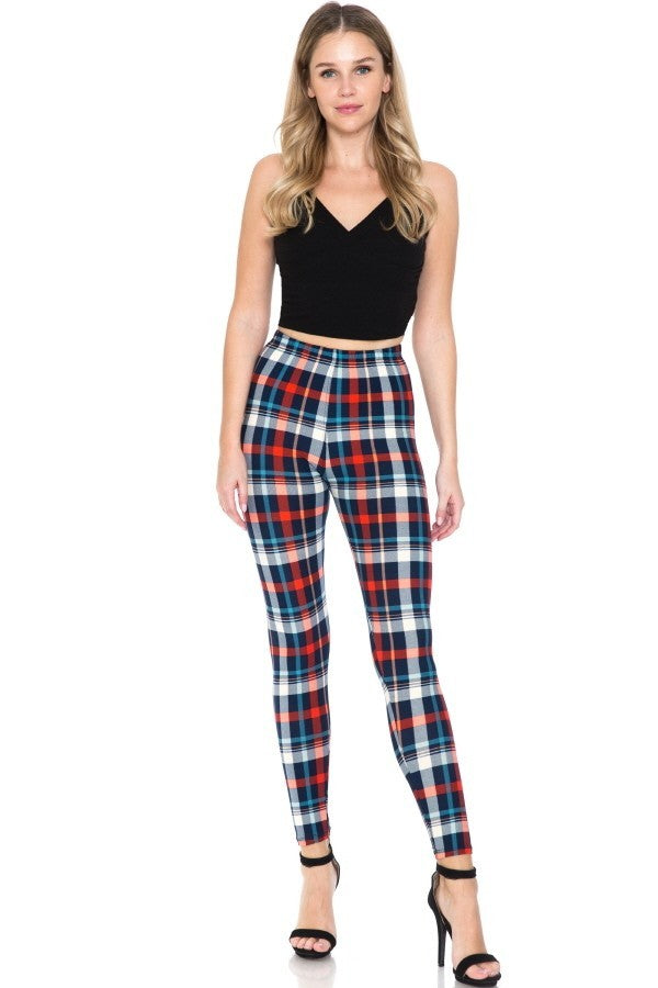 Multi Printed, High Waisted, Leggings With An Elasticized Waist Band Look Up Deals