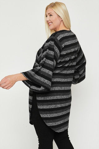 Multi-color Striped Cardigan Look Up Deals