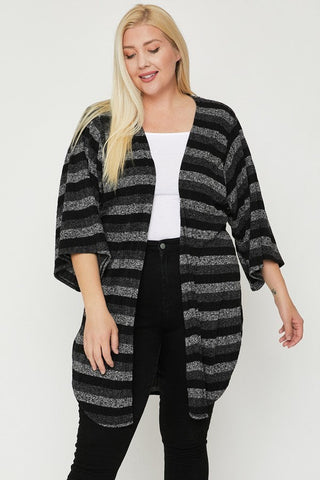 Multi-color Striped Cardigan Look Up Deals