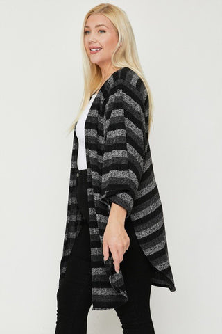 Multi-color Striped Cardigan Look Up Deals