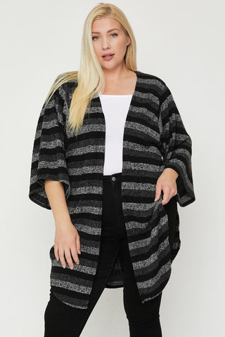 Multi-color Striped Cardigan Look Up Deals