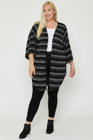 Multi-color Striped Cardigan Look Up Deals