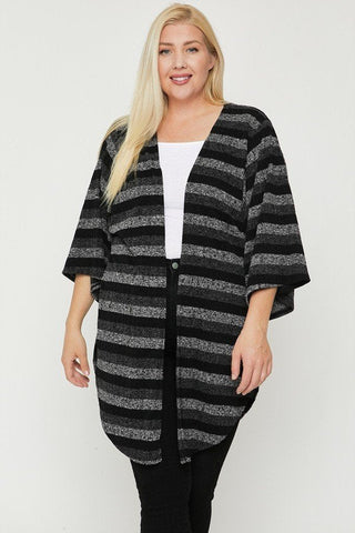 Multi-color Striped Cardigan Look Up Deals