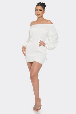 Off Shoulder Mini Dress Look Up Deals