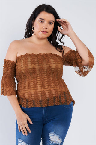 Off The Shoulder Plus Size Top Look Up Deals