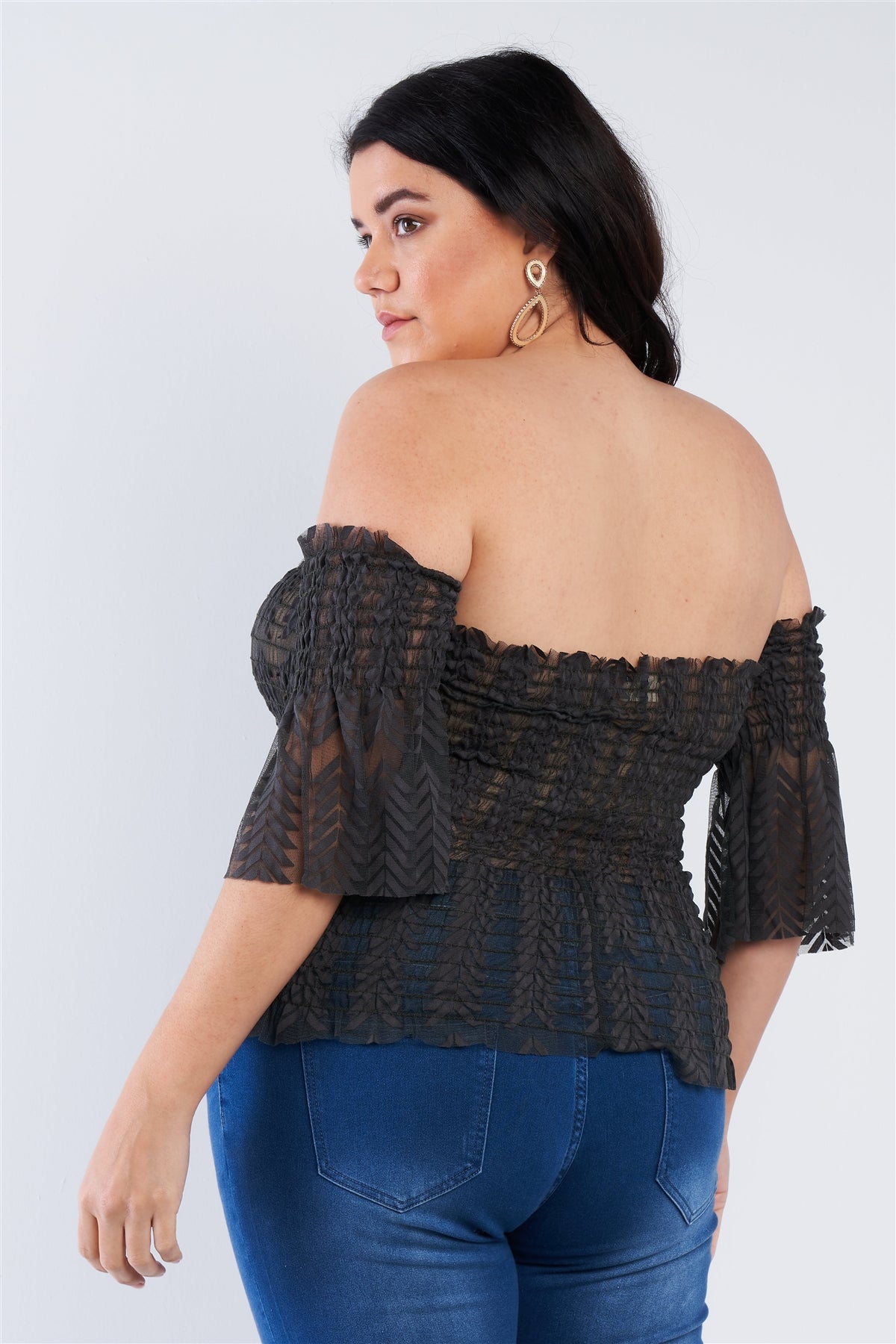 Off The Shoulder Plus Size Top Look Up Deals