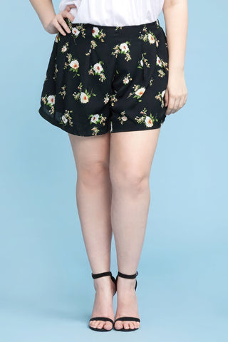 Plus Size Curvy, Floral Print Flowy Shorts Look Up Deals