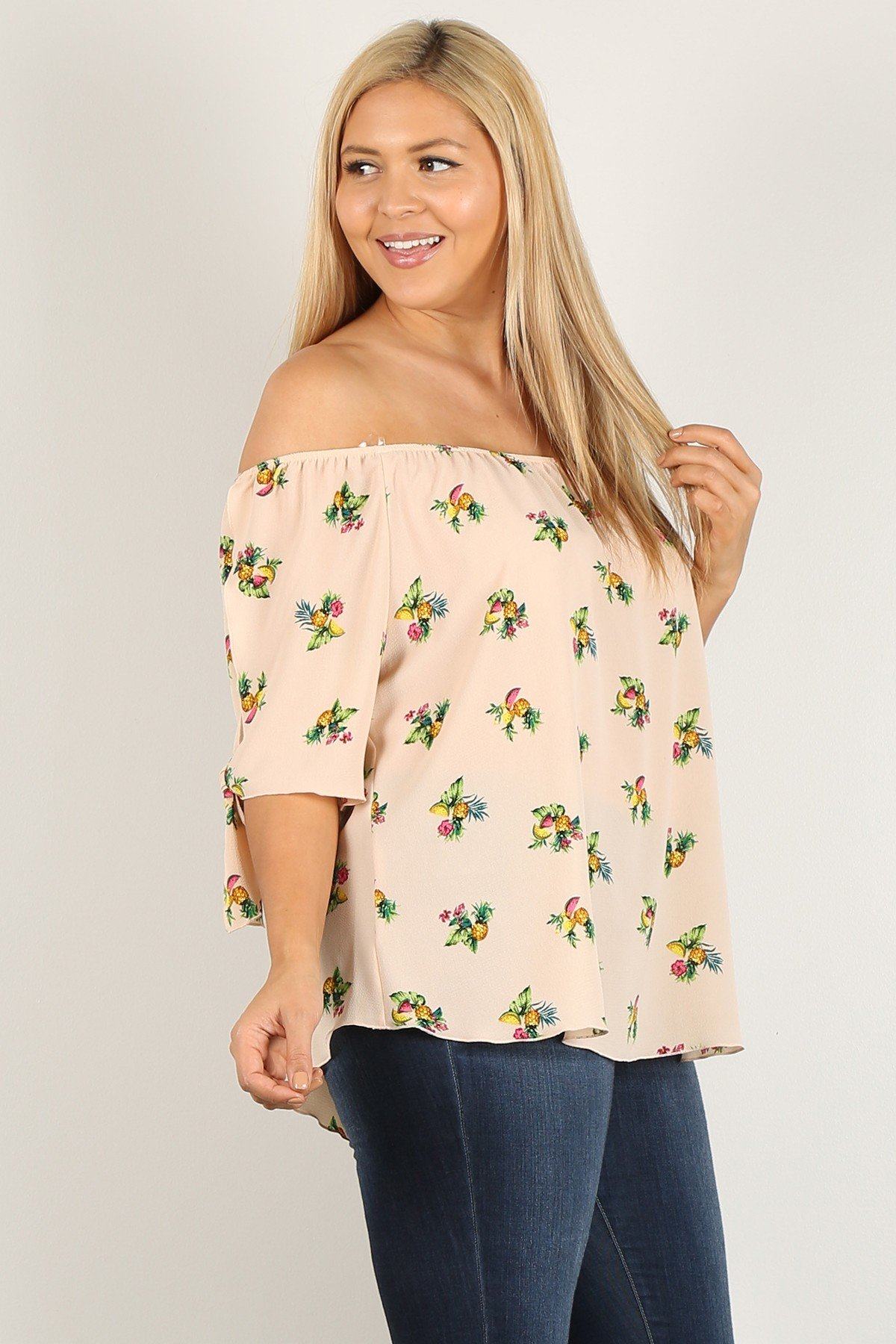 Plus Size Floral Print, Top Look Up Deals