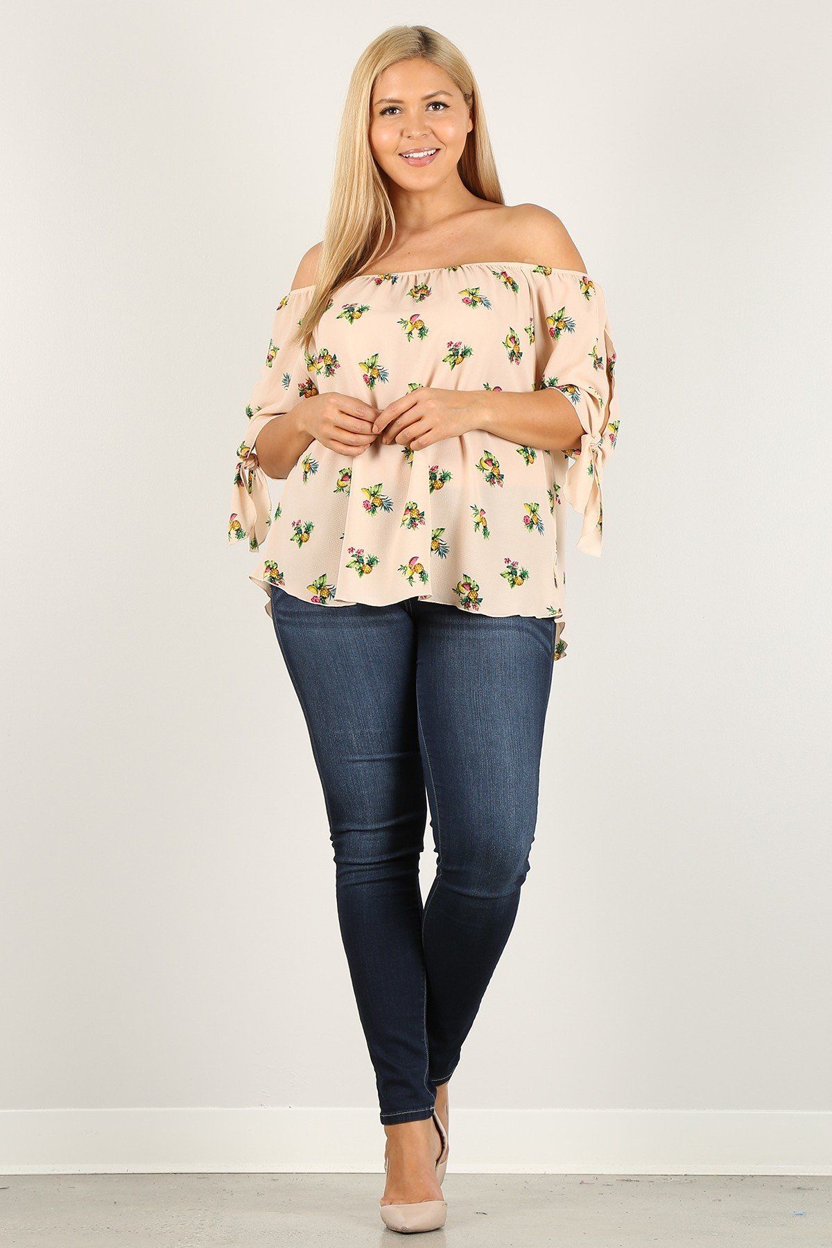 Plus Size Floral Print, Top Look Up Deals