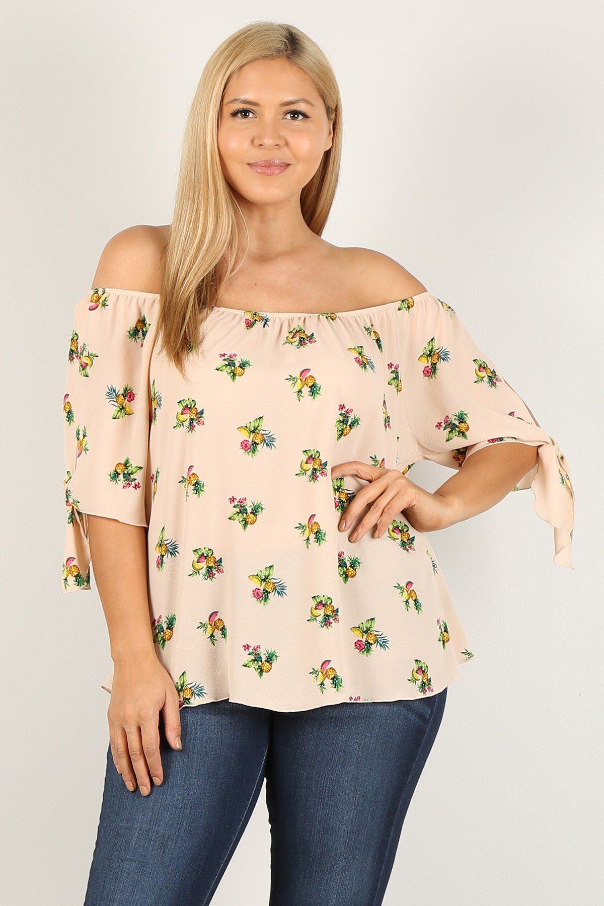 Plus Size Floral Print, Top Look Up Deals