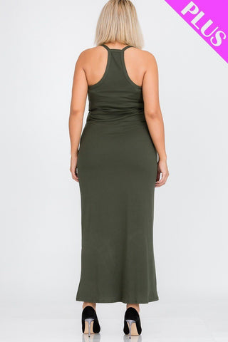 Plus Size Racer Back Maxi Dress Look Up Deals