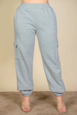 Plus Size Side Pocket Drawstring Waist Sweatpants Look Up Deals