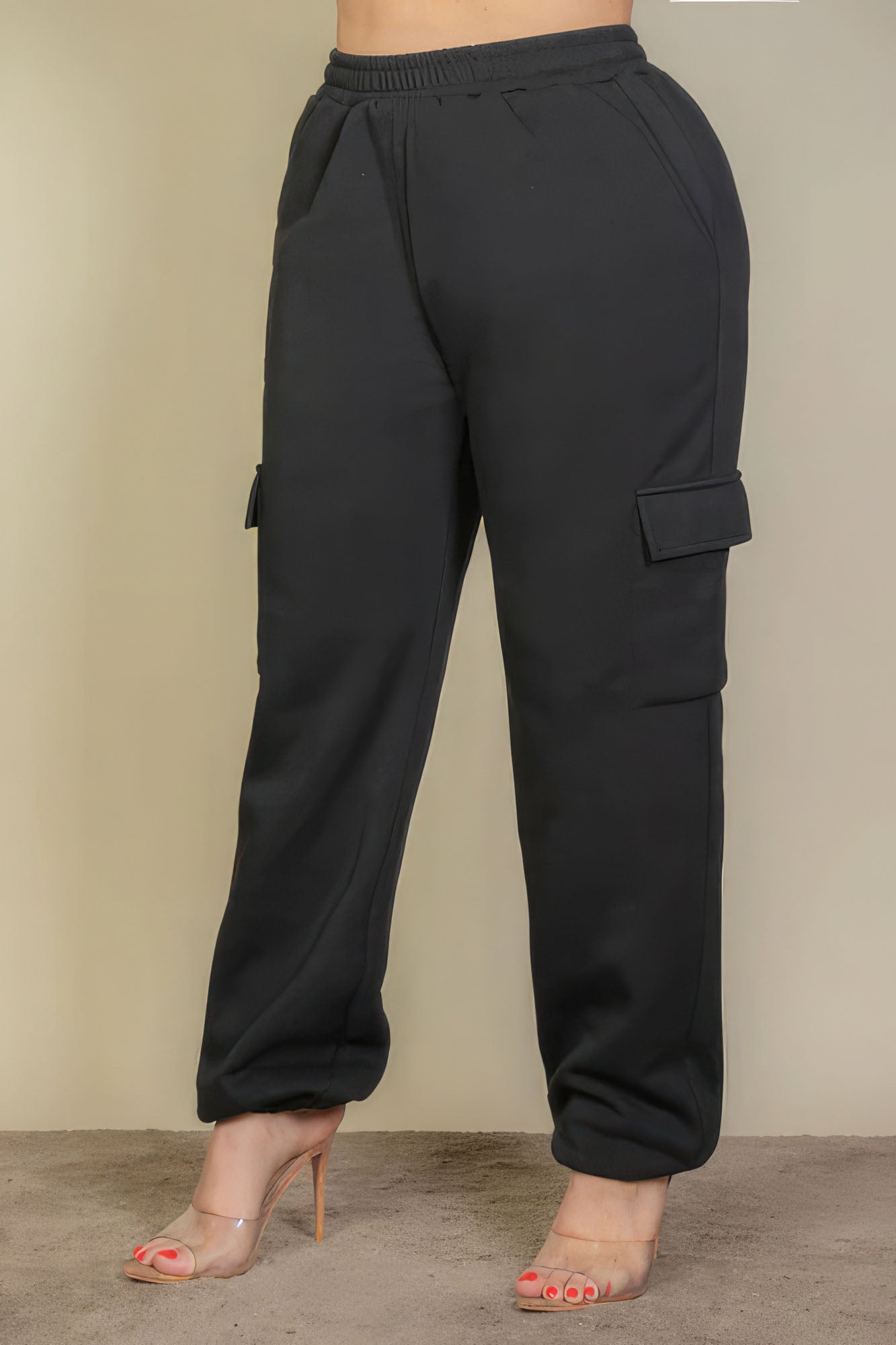 Plus Size Side Pocket Drawstring Waist Sweatpants Look Up Deals