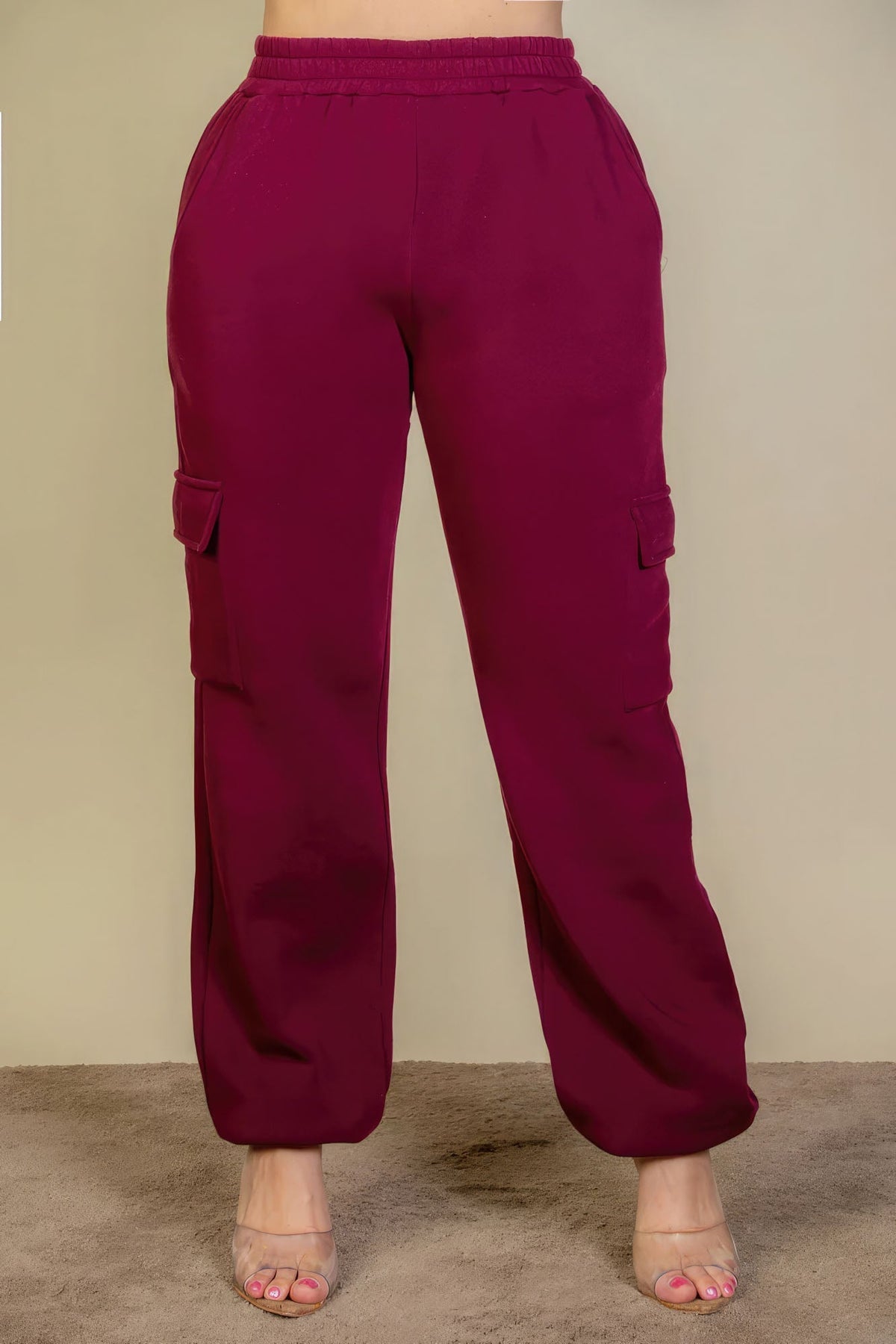 Plus Size Side Pocket Drawstring Waist Sweatpants Look Up Deals