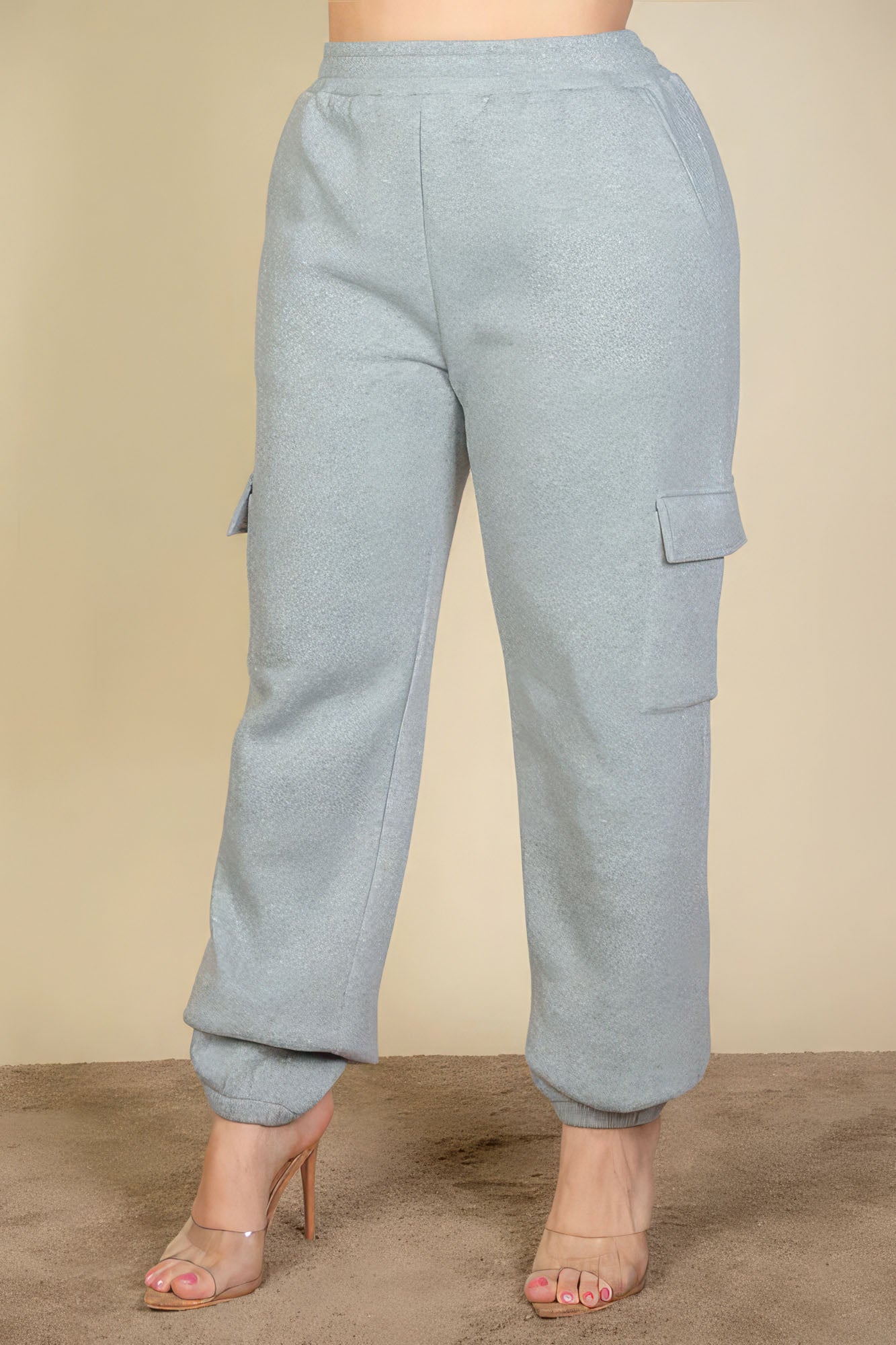 Plus Size Side Pocket Drawstring Waist Sweatpants Look Up Deals