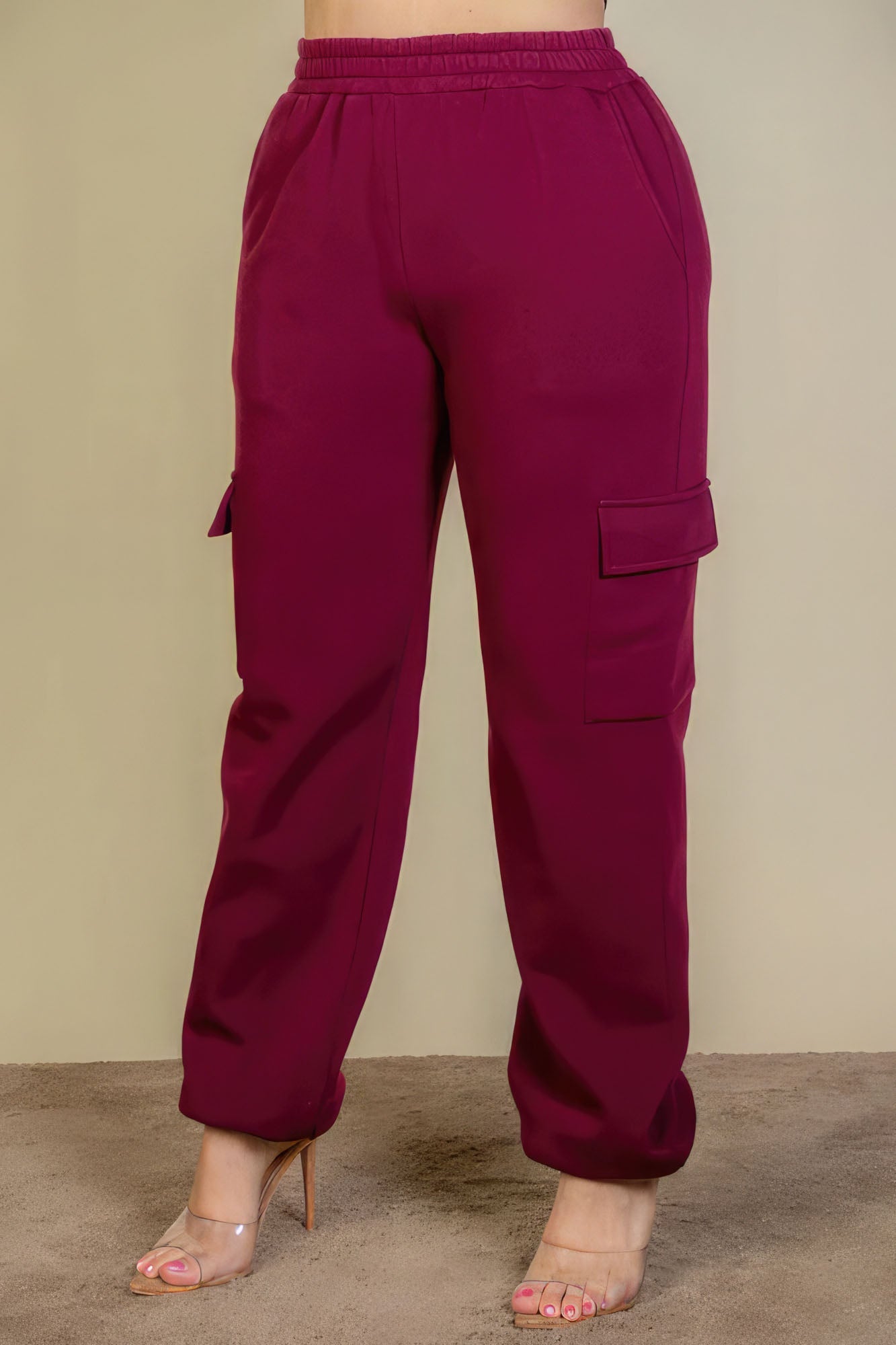 Plus Size Side Pocket Drawstring Waist Sweatpants Look Up Deals