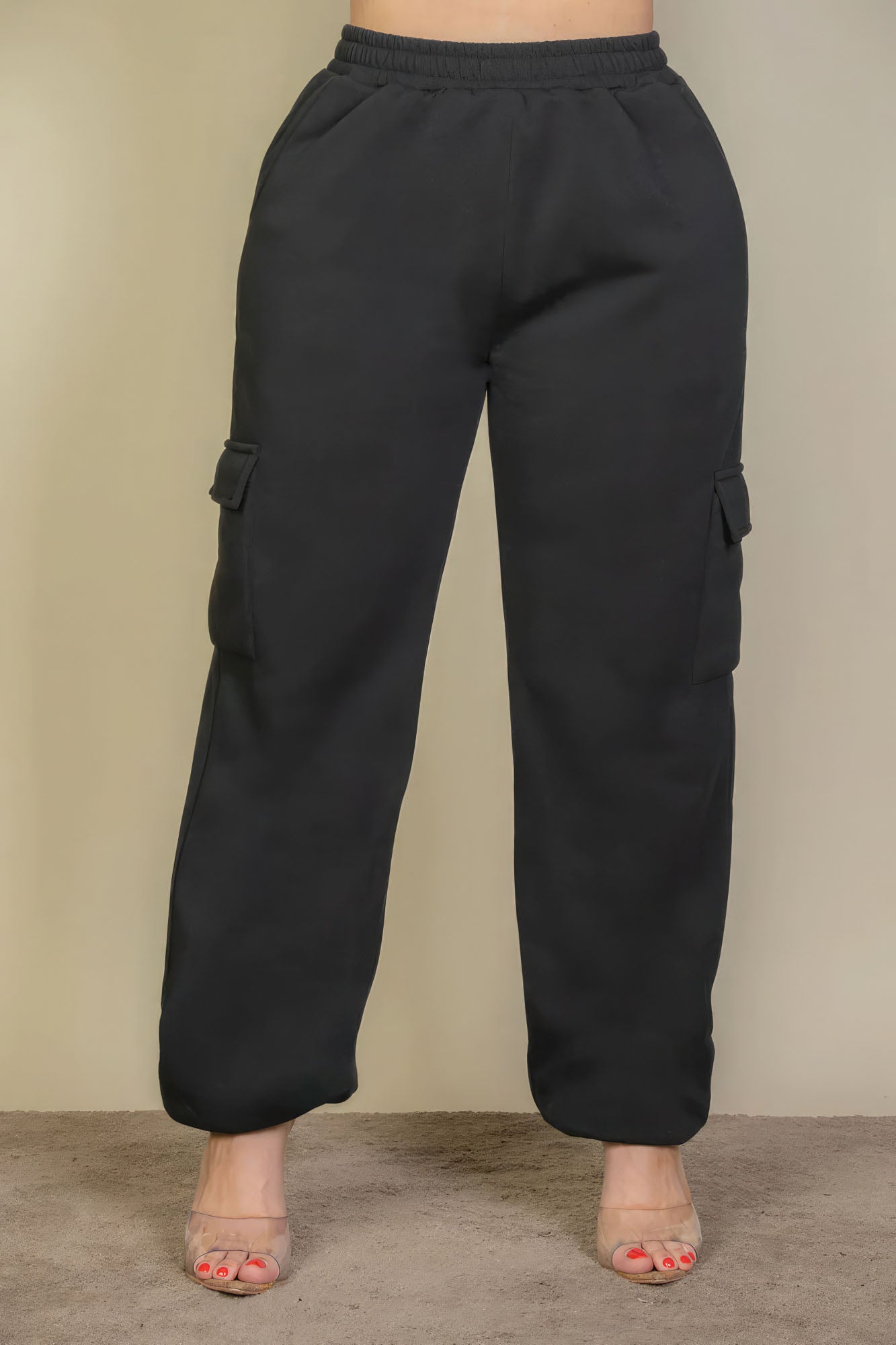 Plus Size Side Pocket Drawstring Waist Sweatpants Look Up Deals