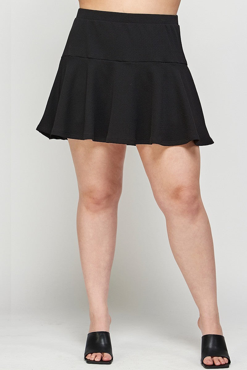 Plus Size, Solid Knit Skort Look Up Deals