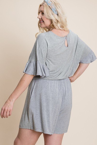 Plus Size Solid Rayon Modal Mini Romper Look Up Deals