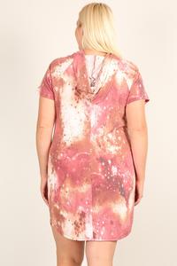 Plus Size Tie-dye Print Relaxed Fit Dress Look Up Deals