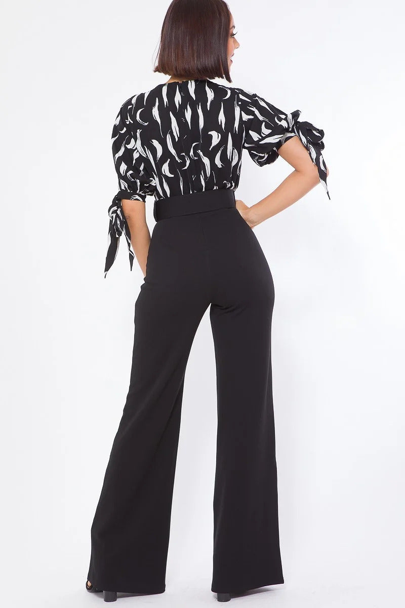 Print Top Detailed Fashion Jumpsuit Look Up Deals