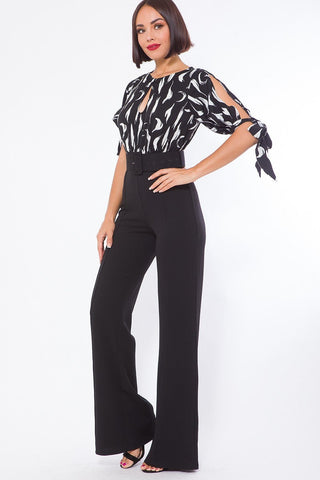 Print Top Detailed Fashion Jumpsuit Look Up Deals