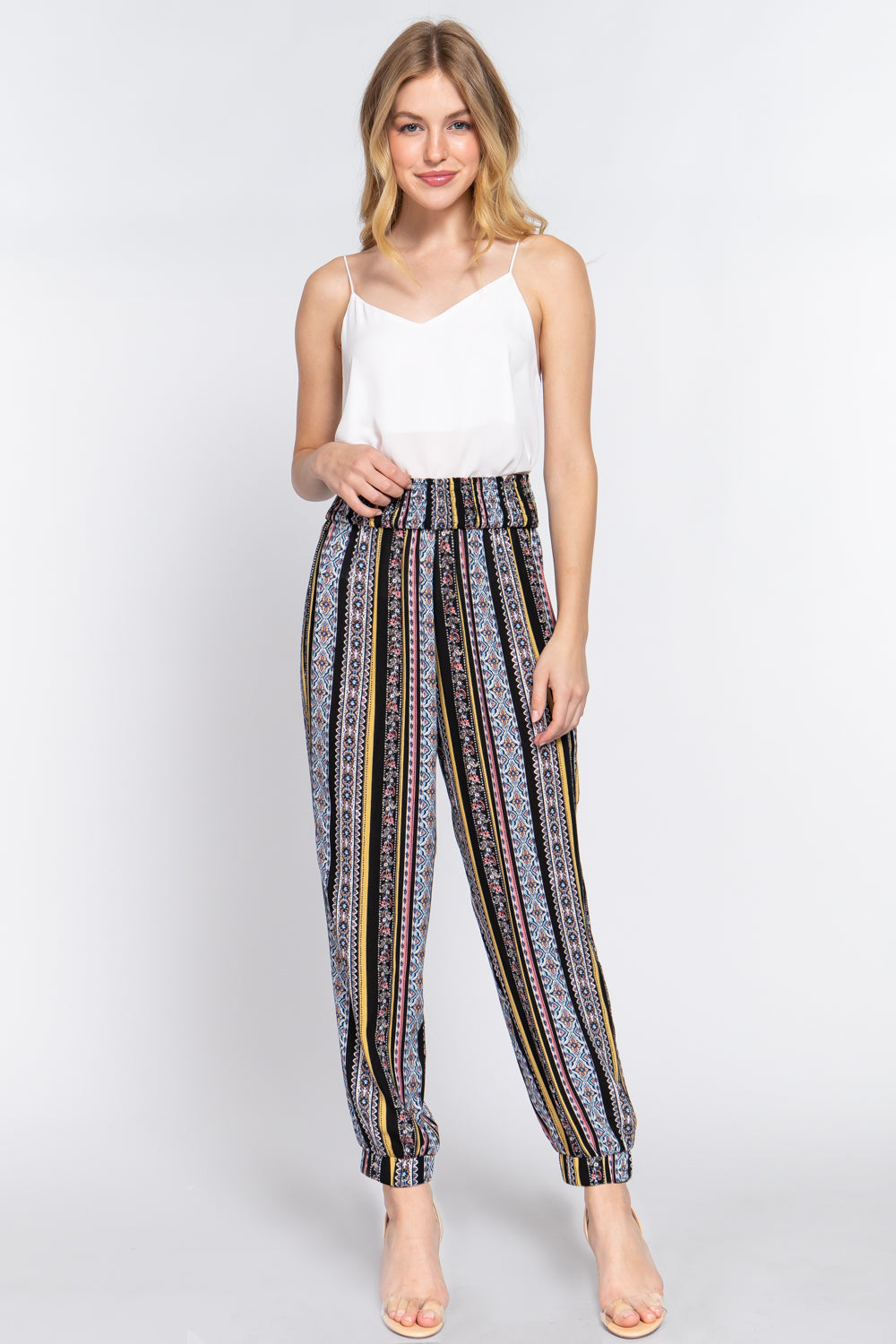 Printed Jogger Pants Look Up Deals