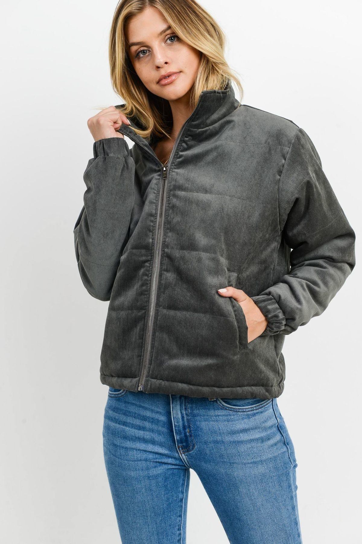 Puffy Long Sleeves Jacket Look Up Deals