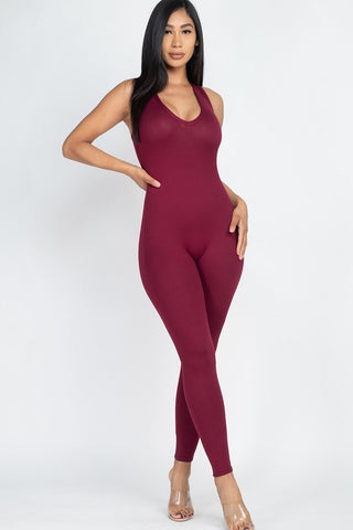 Racer Back Bodycon Jumpsuit Look Up Deals