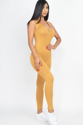 Racer Back Bodycon Jumpsuit Look Up Deals