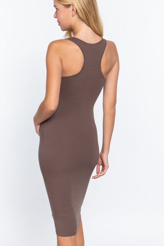 Racerback Sleeveless Midi Dress Look Up Deals