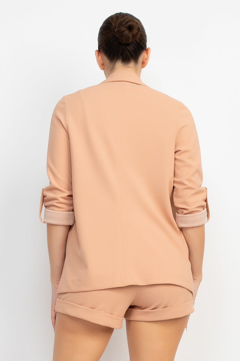 Roll-up Quarter Sleeve Jacket Look Up Deals