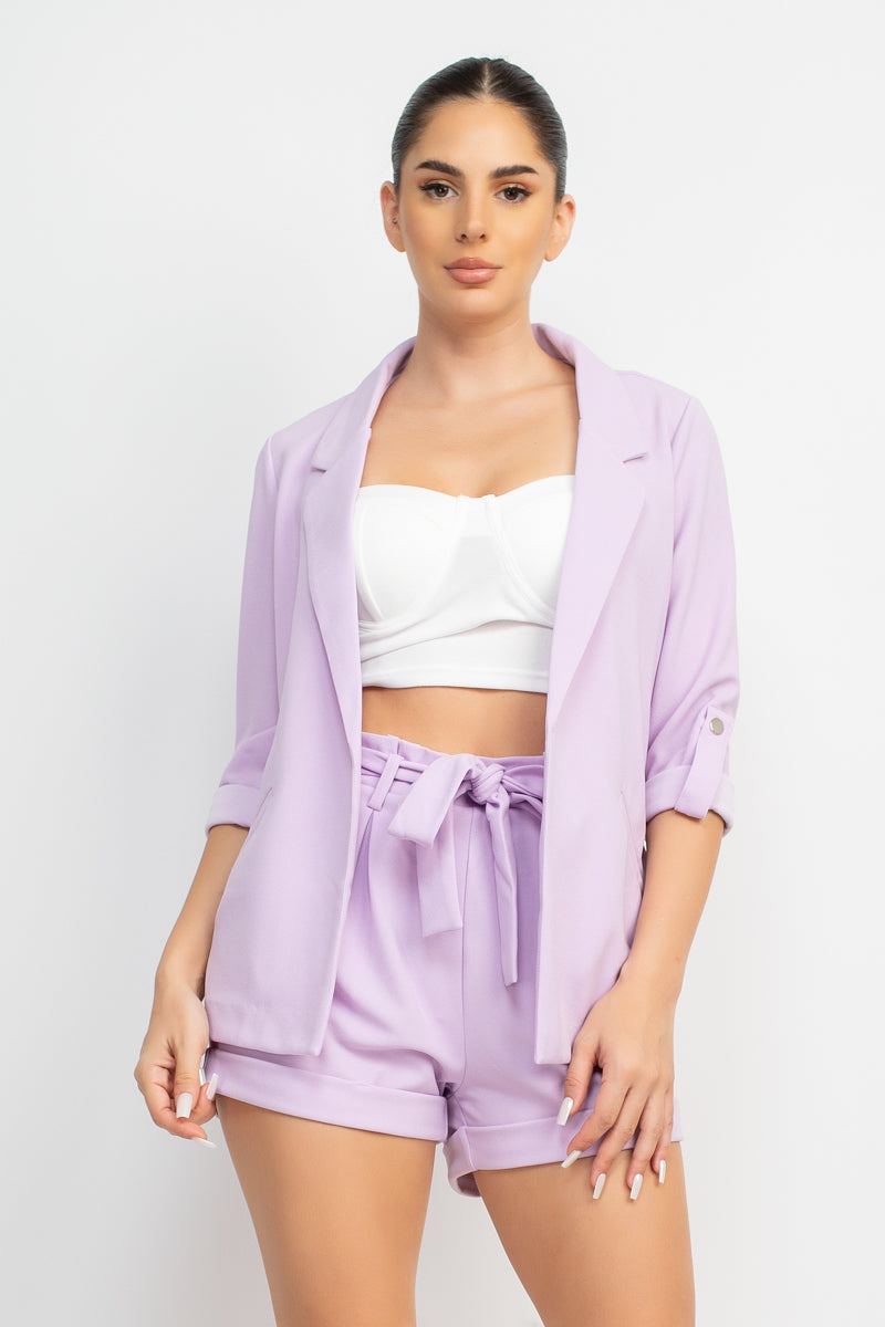 Roll-up Quarter Sleeve Jacket Look Up Deals