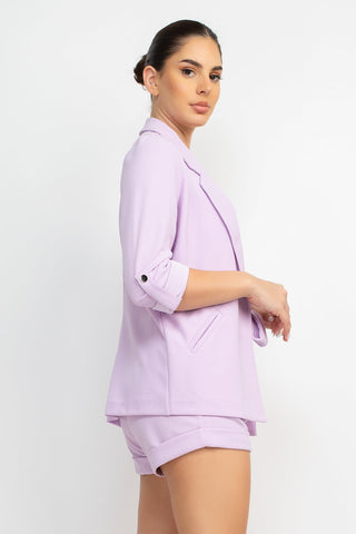 Roll-up Quarter Sleeve Jacket Look Up Deals