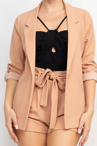 Roll-up Quarter Sleeve Jacket Look Up Deals