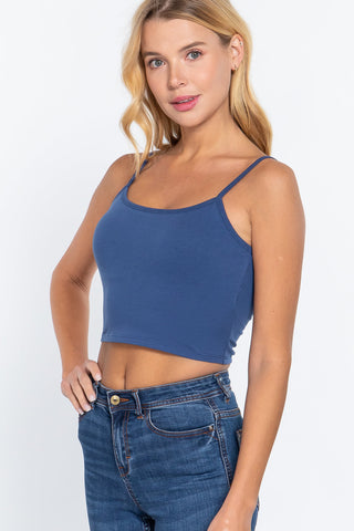 Round Neck W/removable Bra Cup Cotton Spandex Bra Top Look Up Deals