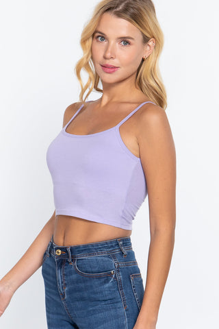 Round Neck W/removable Bra Cup Cotton Spandex Bra Top Look Up Deals