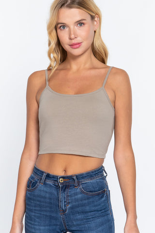 Round Neck W/removable Bra Cup Cotton Spandex Bra Top Look Up Deals