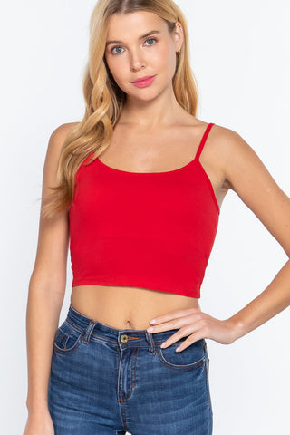 Round Neck W/removable Bra Cup Cotton Spandex Bra Top Look Up Deals