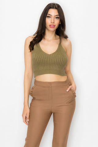 Scoop Neck Rib Top Look Up Deals