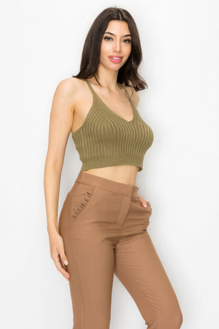 Scoop Neck Rib Top Look Up Deals