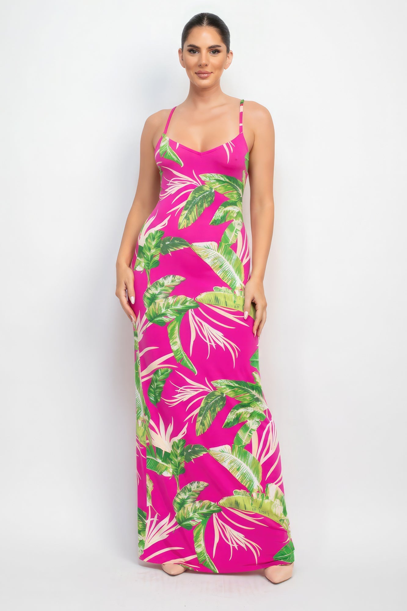 Scoop Tropical Print Maxi Dress Look Up Deals