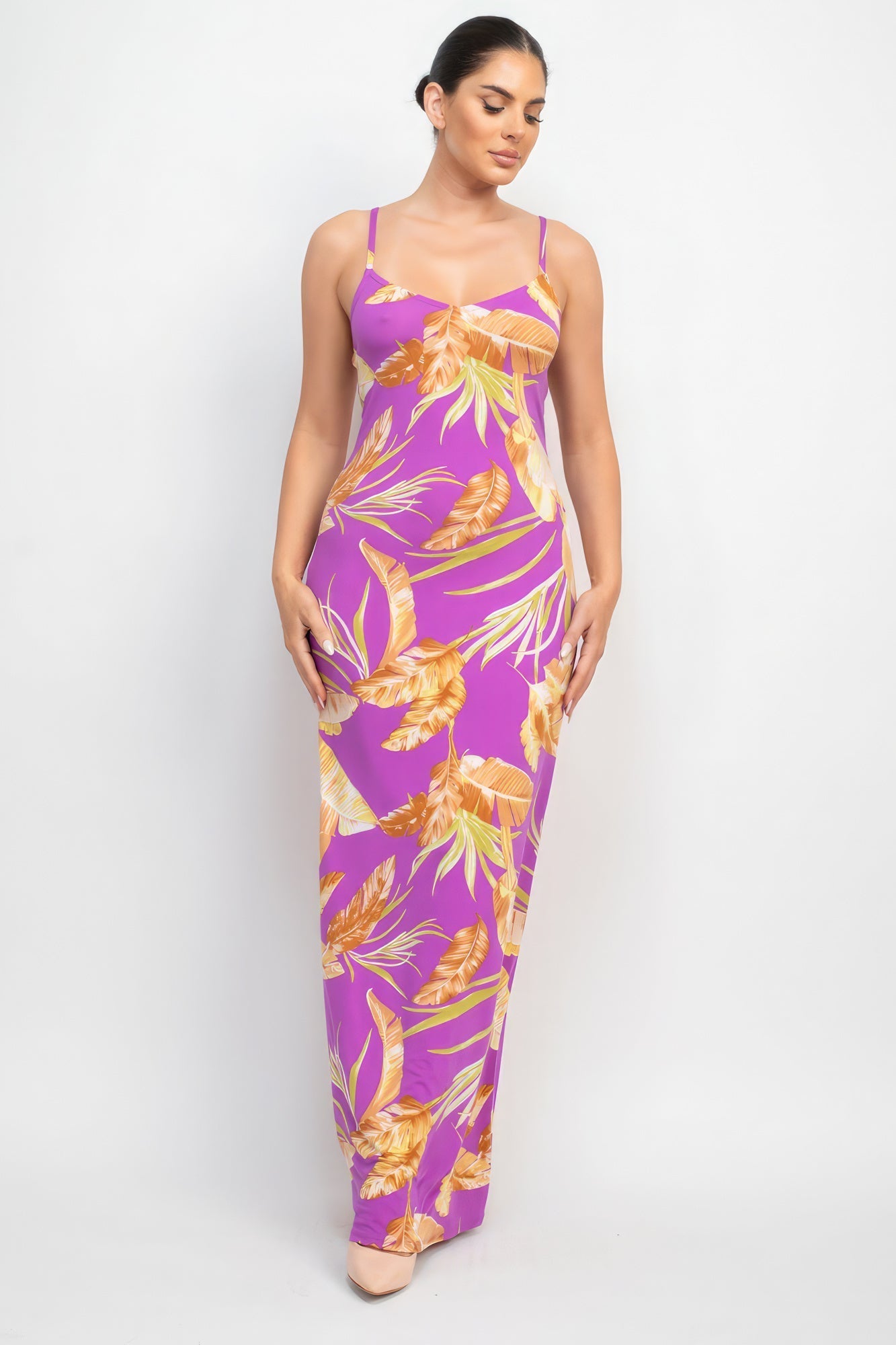 Scoop Tropical Print Maxi Dress Look Up Deals