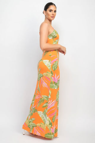 Scoop Tropical Print Maxi Dress Look Up Deals