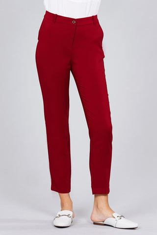 Seam Side Pocket Classic Long Pants Look Up Deals